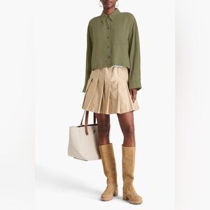 Alex Mill Gemma Cropped Top, Army Green - L